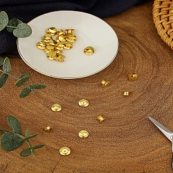 20Pcs Brass Clasps, Flat Round, Golden, 7x10mm, 20pcs/set(KK-LP0004-87)