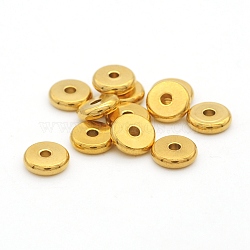 304 Stainless Steel Beads, Disc/Flat Round, Golden, 5x2mm, Hole: 1.8mm(STAS-N090-JA722-5)