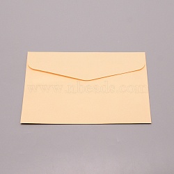 Colored Blank Paper Envelopes, Card Making Supplies for Birthday, Weddings, PeachPuff, 135x200x0.4mm(DIY-WH0312-02)
