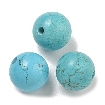 Synthetic Turquoise Beads, Round, 18mm, Hole: 3.5mm