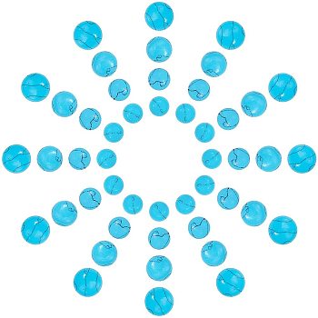 Synthetic Turquoise Cabochons, Half Round, 6mm/8mm/10mm/12mm, 40pcs/box