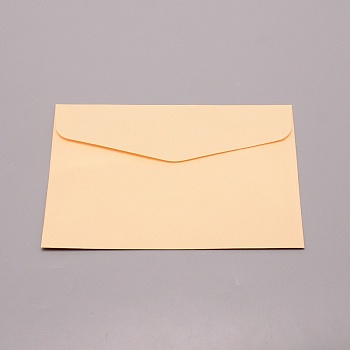 Colored Blank Paper Envelopes, Card Making Supplies for Birthday, Weddings, PeachPuff, 135x200x0.4mm