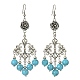 Synthetic Turquoise Beaded Drop Earrings(EJEW-JE05385-02)-1