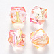 Two Tone Transparent Spray Painted Acrylic Beads(X-ACRP-T005-26O)-1