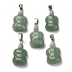 pendientes verdes naturales aventurina(G-B127-06P-05)-2