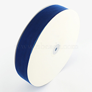 3/4 inch Single Face Velvet Ribbon, Medium Blue, 3/4 inch(19.1mm), about 25yards/roll(22.86m/roll)(OCOR-R019-19.1mm-070)