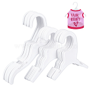 18Pcs 3 Styles Plastic Clothes Hanger, Pet Supplies, White, 128~188x135~249x4~5.5mm, 6pcs/style(AJEW-GA0007-17)