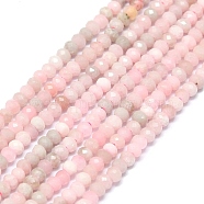 Natural Pink Opal Beads Strands, Faceted, Rondelle, 2~2.5x2mm, Hole: 0.5mm, about 223~226pcs/strand, 14.96~15.16 inch(38~38.5cm)(G-G106-A02-01)