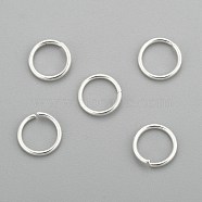 304 Stainless Steel Jump Rings, Open Jump Rings, Silver, 20 Gauge, 7x0.8mm, Inner Diameter: 5.4mm(STAS-H380-10S-P)