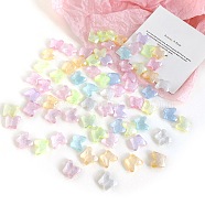 Transparent Acrylic Beads, Butterfly, Mixed Color, 13.5x15.6x5.5mm, Hole: 1.9mm, 724pcs/500g(OACR-H038-57)