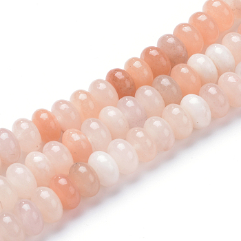 Natural Pink Aventurine Bead Strands, Rondelle, 8x5mm, Hole: 1mm, about 75pcs/strand, 14.9 inch