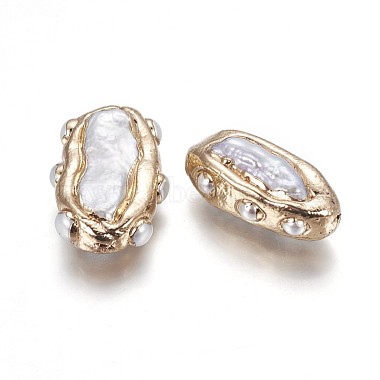 Natural Baroque Pearl Keshi Pearl Beads(PEAR-F010-10G)-2