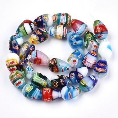 Chapelets de perles en verre de millefiori manuelles(LK06Y)-2