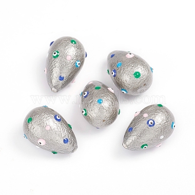 Gray Teardrop Shell Pearl Beads