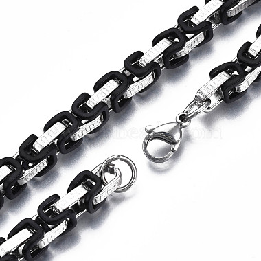 Two Tone 201 Stainless Steel Byzantine Chain Bracelet for Men Women(BJEW-S057-87A)-3