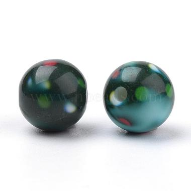 Perles acryliques imprimés opaques(MACR-S271-10mm-18)-2