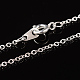 Nickel Free Silver Color Plated Brass Chain Necklaces(X-SW028-S)-3