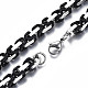 Two Tone 201 Stainless Steel Byzantine Chain Bracelet for Men Women(BJEW-S057-87A)-3