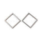 Non-Tarnish 304 Stainless Steel linking Rings, Rhombus, Stainless Steel Color, 29.5x29.5x1.5mm, Inner Diameter: 25x25mm(STAS-H212-13P)