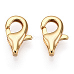Brass Lobster Claw Clasps, for Jewelry Making, Real 18K Gold Plated, 11.5x7.5x2.5mm, Hole: 2x1mm(KK-N254-08G)