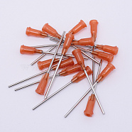 Stainless Steel Dispensing Needles, Plastic Interface, Orange Red, 55.5x7.5mm, Hole: 4.5mm, Pin: 1.83mm, inner diameter: 1.29mm(FIND-WH0053-77P-02)