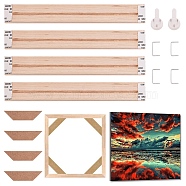Pine Wood Painting Frame, For Arts and Crafts DIY Painting Projects, BurlyWood, 200x200mm(DIY-WH0158-35A)