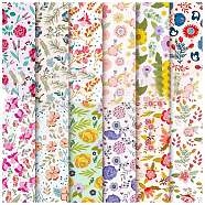12 Sheets 12 Styles Scrapbooking Paper Pads, Decorative Craft Paper Pad, None Self-Adhesive, Flower, 153x153x0.1mm, 1 Sheet/style(DIY-C079-01C)