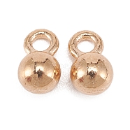 Alloy Charms, Round, Light Gold, 7x4mm, Hole: 1.5mm, about 100pcs/bag(FIND-GJG0009-31KCG)