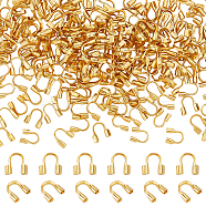 Elite 200Pcs Brass Wire Guardian and Protectors, Golden, 5x4x1mm, Hole: 0.5mm(KK-PH0010-71)