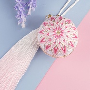 DIY Embroidery Temari Ball Kits, Including Iron Needles, Tape Measure, Cotton Threads, Metallic Cord, Polyester Threads, Tassels, Iron Eye Pins, Brass Findings, Lavender Blush, 0.05cm, 4 colors, 1bundle/color, 4 bundles(DIY-I064-B03)