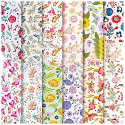 12 Sheets 12 Styles Scrapbooking Paper Pads, Decorative Craft Paper Pad, None Self-Adhesive, Flower, 153x153x0.1mm, 1 Sheet/style(DIY-C079-01C)
