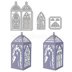 Wedding Theme Carbon Steel Cutting Dies Stencils, for DIY Scrapbooking, Photo Album, Decorative Embossing Paper Card, Stainless Steel Color, Lantern, 81~180x53~139x0.8mm, 3pcs/set(DIY-WH0309-1565)