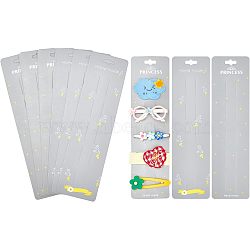 Nbeads 64 Pcs 2 Styles Paper Hair Clip Display Cards, Rectangle, Mixed Patterns, 24.2x6.5x0.05cm, 32pcs/style(CDIS-NB0001-16)