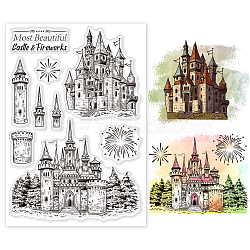 Custom PVC Plastic Clear Stamps, for DIY Scrapbooking, Photo Album Decorative, Cards Making, Castle, 160x110x3mm(DIY-WH0448-0363)