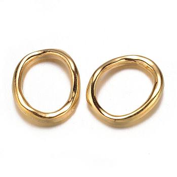 Alloy Linking Rings, Oval, Cadmium Free & Lead Free, Golden, 21x17x3mm, Hole: 12x15mm