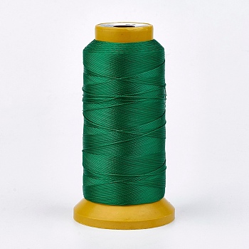Polyester Thread, for Custom Woven Jewelry Making, Green, 0.7mm, about 310m/roll
