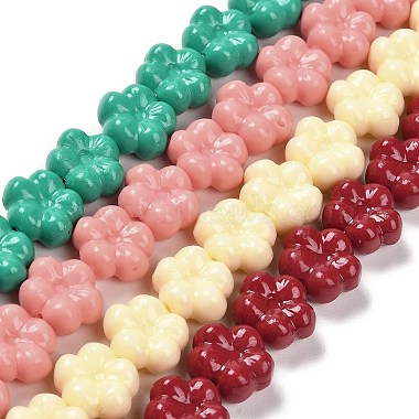 Mixed Color Flower Synthetic Coral Beads