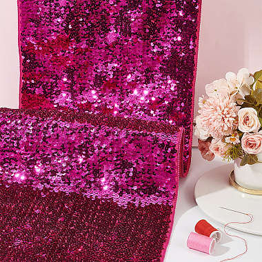 Polyester & PET Reversible Sequin Fabric(DIY-WH0453-78A)-4