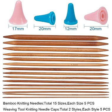 бамбуковые вязальные иглы(TOOL-PH0016-26)-2