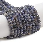 Natural Tanzanite Beads Strands, Faceted, Rondelle, 4x3mm, Hole: 0.8mm, about 135pcs/strand, 14.96''(38cm)(X-G-G161-B14-01)