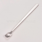 Stainless Steel Long Handle Spoons, Mixing Spoons Ice Cream Spoons, Stainless Steel Color, 174x15x3mm(AJEW-WH0104-31)
