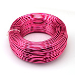 Round Anodized Aluminum Wire, Bendable Metal Craft Wire, for DIY Jewelry Craft Making, Deep Pink, 6 Gauge, 4mm, 16m/500g(52.4 Feet/500g)(AW-S001-4.0mm-05)