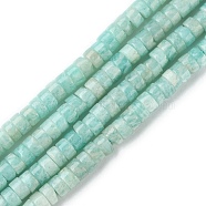 Natural Amazonite Beads Strands, Heishi Beads, Flat Round/Disc, 4x2mm, Hole: 0.9mm, about 174pcs/strand, 15.35 inch(39cm)(G-F748-L01)
