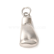 304 Stainless Steel Pendants, with Jump Ring, Boxing Gloves Charm, Stainless Steel Color, 24.5x12.5x8mm, Hole: 5mm(STAS-P325-28P-02)