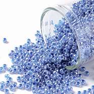 TOHO Round Seed Beads, Japanese Seed Beads, (917) Ceylon Denim Blue, 11/0, 2.2mm, Hole: 0.8mm, about 1110pcs/10g(X-SEED-TR11-0917)