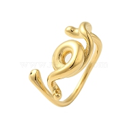 304 Stainless Steel Cuff Rings for Women, Golden, Inner Diameter: 18mm(RJEW-U013-09G)