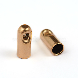 304 Stainless Steel Cord End Caps, Golden, 10x4mm, Hole: 1.5mm, Inner Diameter: 3mm(X-STAS-M242-02)