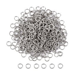 Tarnish Resistant 304 Stainless Steel Open Jump Rings, Stainless Steel Color, 22 Gauge, 4x0.6mm, Inner Diameter: 2.8mm(STAS-Q186-02-4x0.6mm)