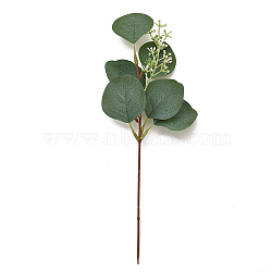 Plastic Artificial Eucalyptus Leaf, for Wedding Indoor Outdoor Home Garden Porch Window Plant Decoration, Green, 270mm(PW-WGFCE17-05)