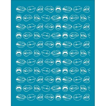 Silk Screen Printing Stencil, for Painting on Wood, DIY Decoration T-Shirt Fabric, Lip Pattern, 100x127mm